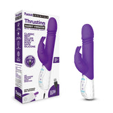 Rabbit Essentials Rechargeable Thrusting Rabbit Vibrator Purple with Enlarged G-Spot Tip and 10 Intense Functions, Body-Safe Silicone, USB-Powered, Travel Lock, and LED Display Default Title VIBRATORS-RABBIT-MULTI